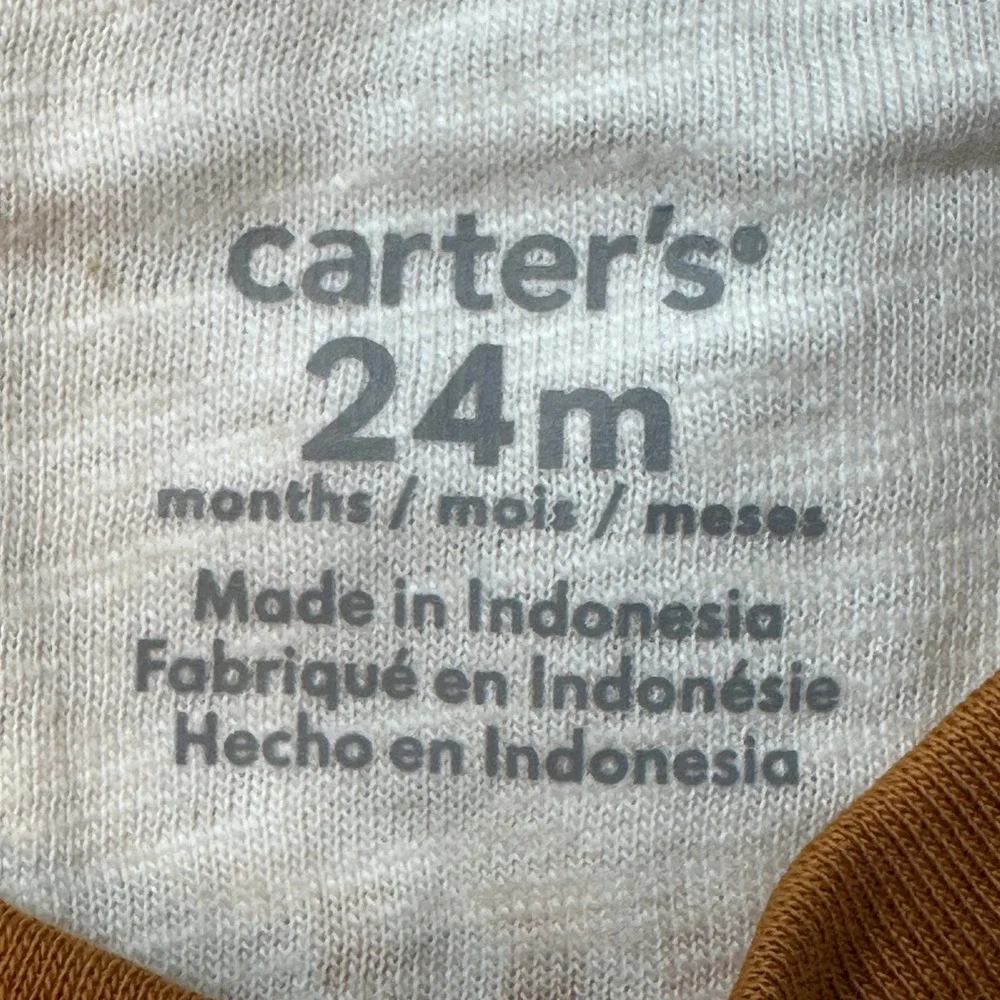 Carter's T-Shirt Kids 24M White Seek Go Adventure‎ Raglan Slub Cotton 1S577210